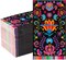 100Pcs Mexican Fiesta Napkins 3Ply Colorful Flower Paper Napkins Disposable Bathroom Hand Napkins Guest Towels Mayo Dance Taco Pinata Dinner Napkins for Mexican Fiesta Party Decorations Birthday